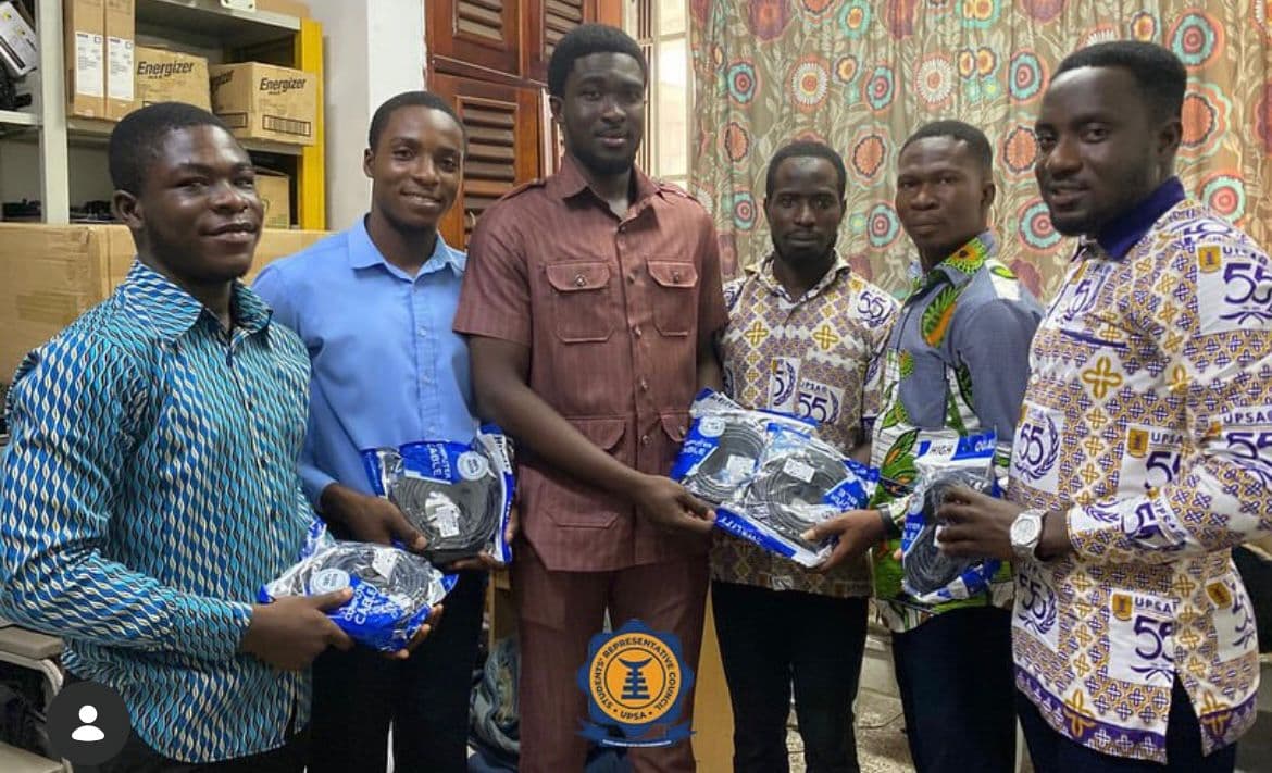 UPSA SRC donates HDMI cables to audiovisual department to support teaching and learning