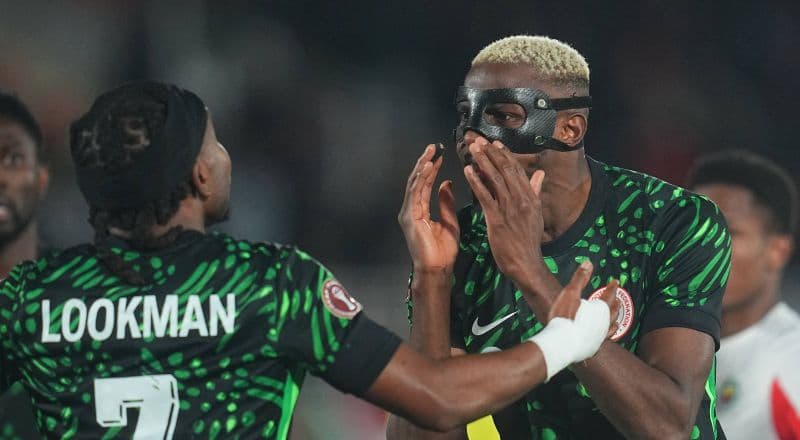 Incident reported as Nigeria crush Mozambique in AFCON 2025 – On-field row between Osimhen and Lookman