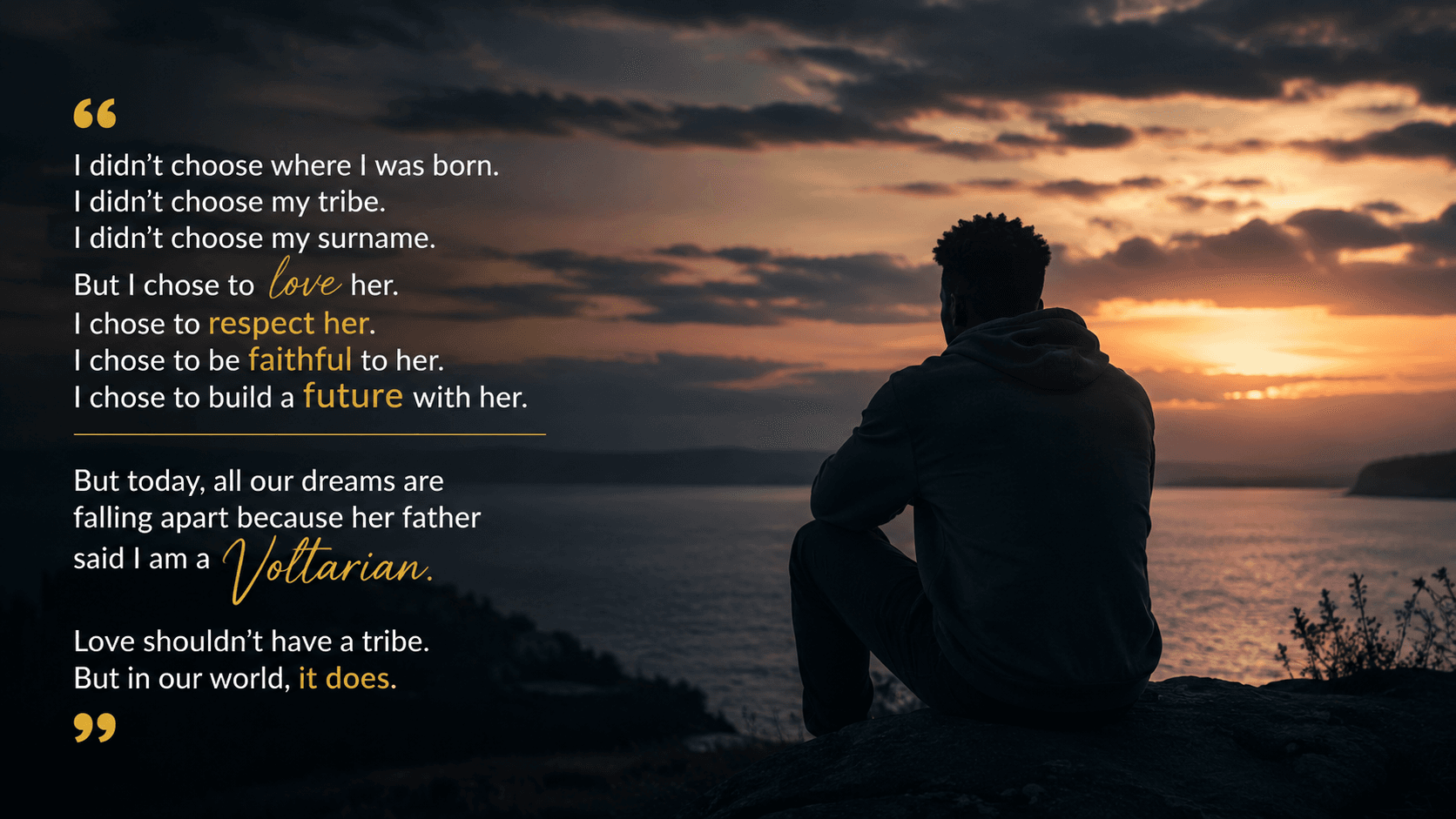 Judged by my tribe, not my heart