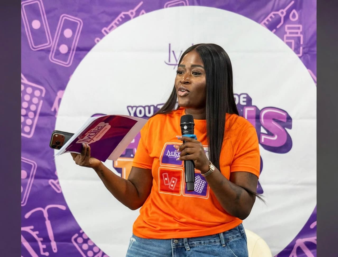 Fella Makafui engages UPSA students on reproductive health
